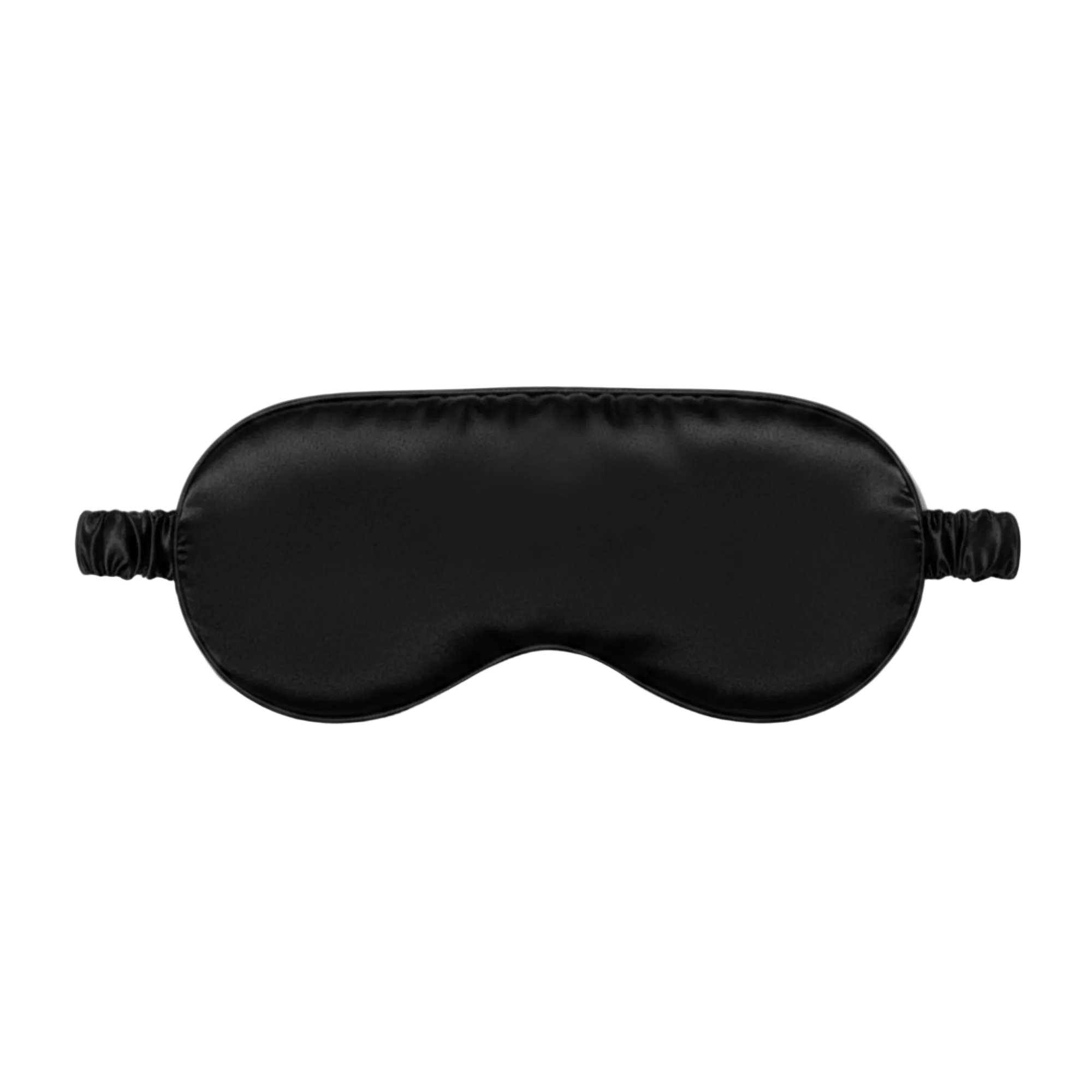 Black silk sleep/ eye mask on a white background