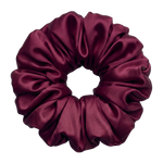  100% mulberry silk 6.5cm XL Scrunchie on a white background