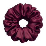  100% mulberry silk 6.5cm XL Scrunchie on a white background