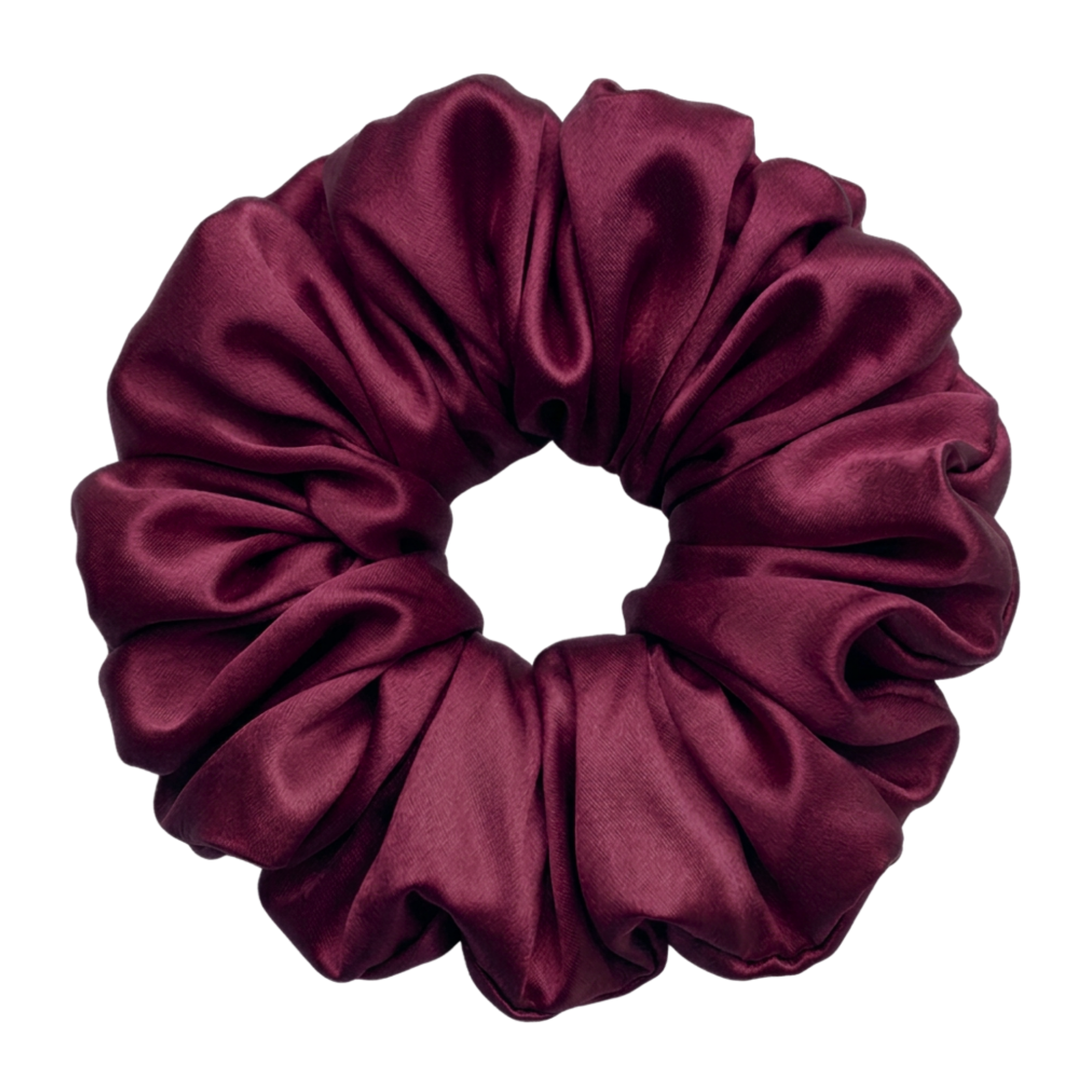  100% mulberry silk 6.5cm XL Scrunchie on a white background