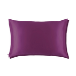 Mulberry Silk Queen pillowcase in a bordeaux color on a white background