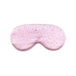 Light Pink silk sleep/ eye mask with small rhinestone embellishments on a white background