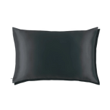 Mulberry Silk Queen pillowcase in a Charcoal Grey color on a white background
