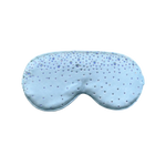 Cinderella Blue  silk sleep/ eye mask with small rhinestone embellishments on a white background