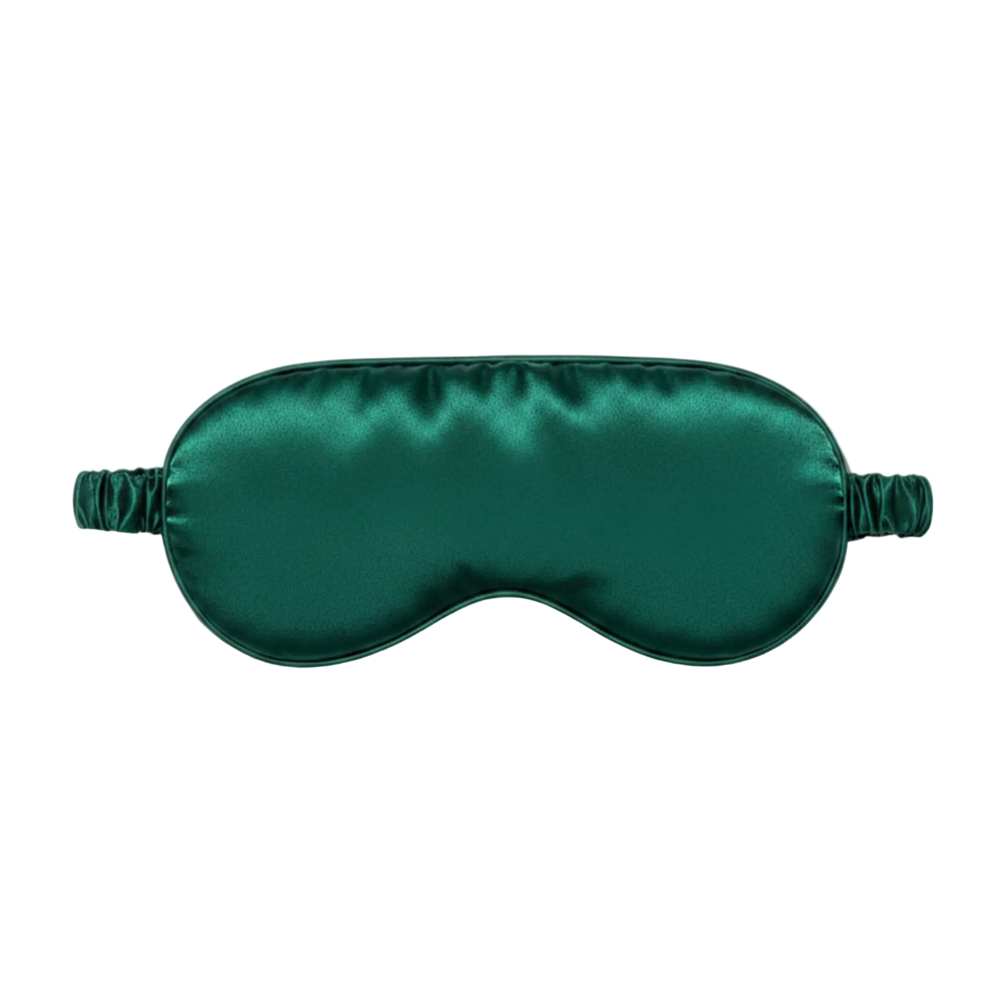 Emerald Green silk sleep mask on a white background