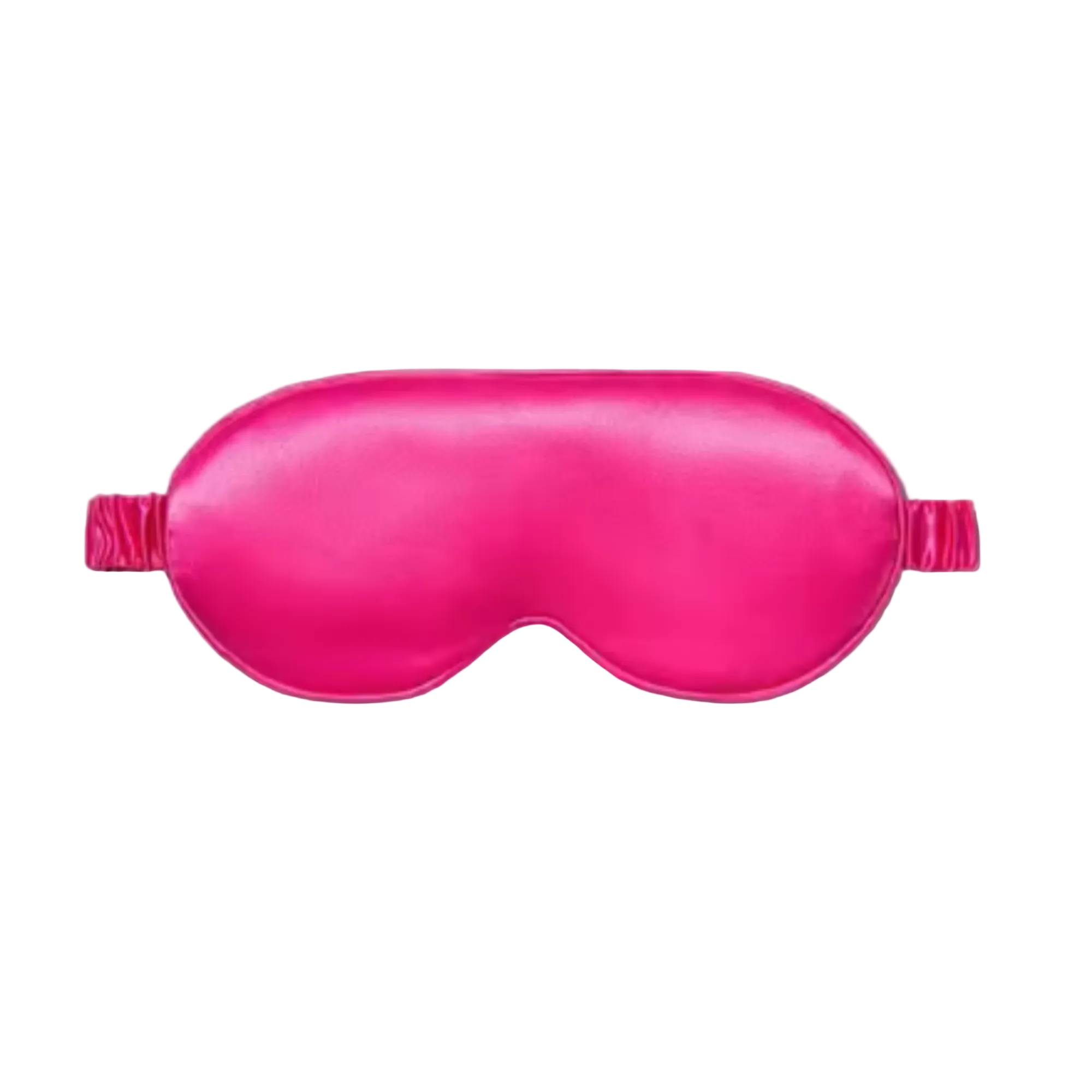 Pink silk sleep/ eye mask on a white background