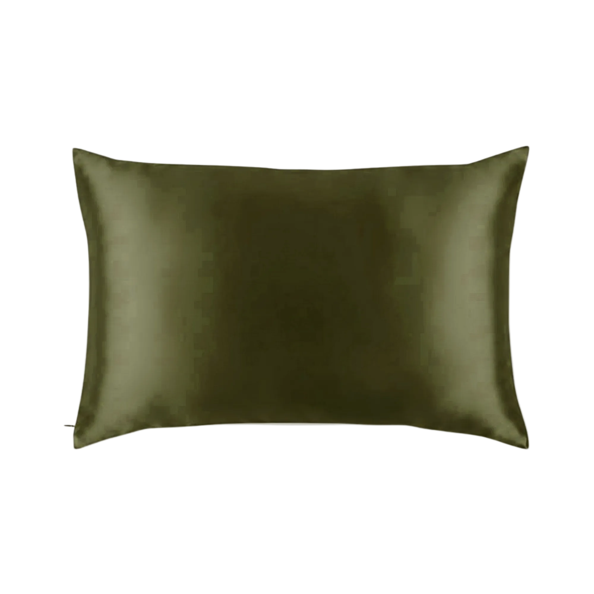 Mulberry Silk Queen pillowcase in a brown latte color on a white background