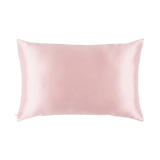 Mulberry Silk Queen pillowcase in a light pink color on a white background