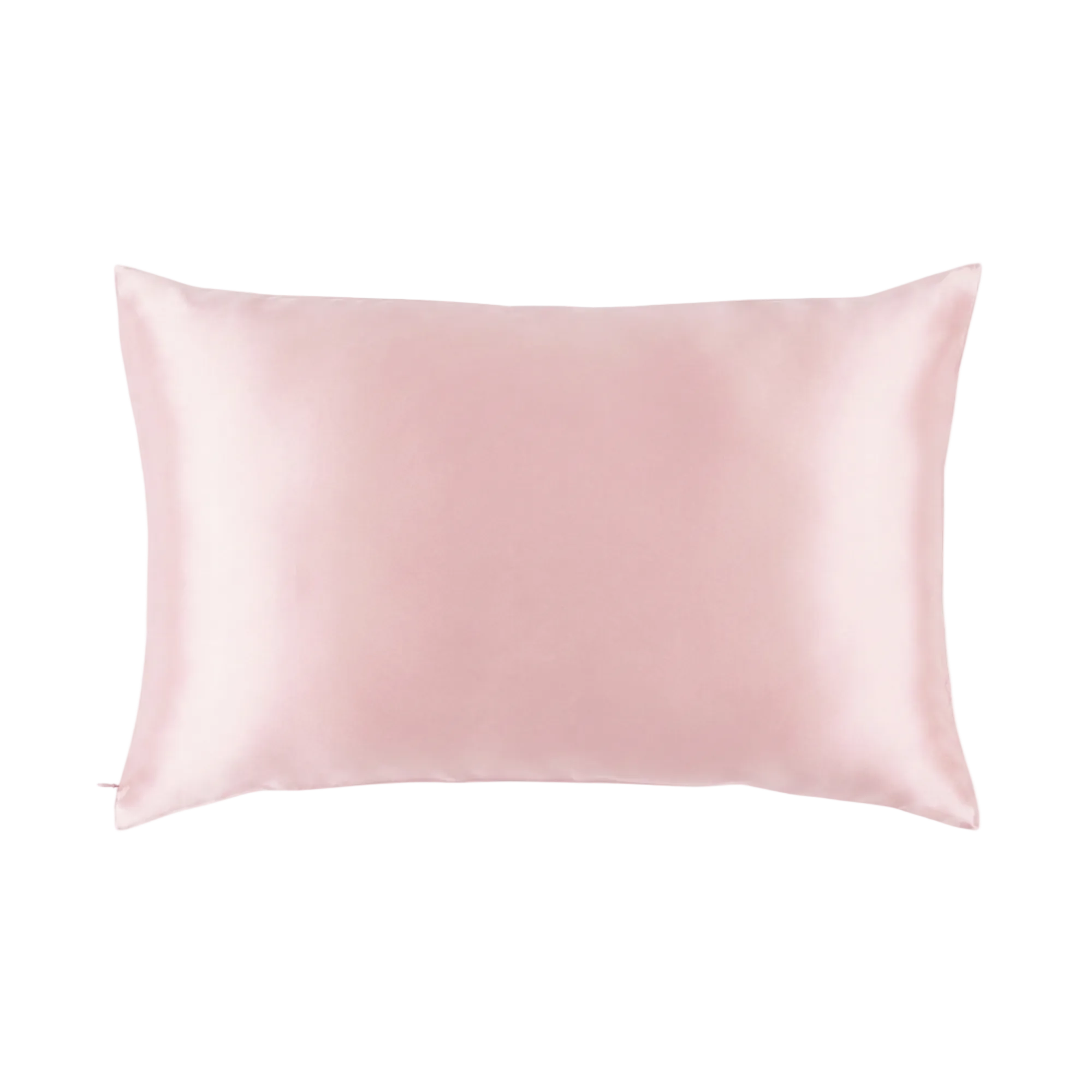 Mulberry Silk Queen pillowcase in a light pink color on a white background