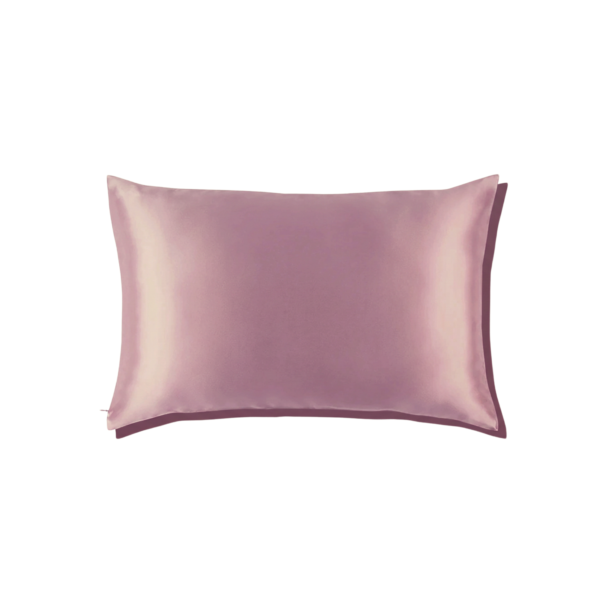 Mulberry Silk Queen pillowcase in a Light Purple color on a white background