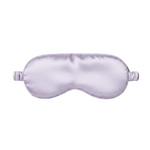 Lilac silk sleep mask on a white background