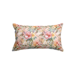 Mulberry Silk Queen pillowcase in a peach floral color on a white background