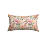 Mulberry Silk Queen pillowcase in a peach floral color on a white background