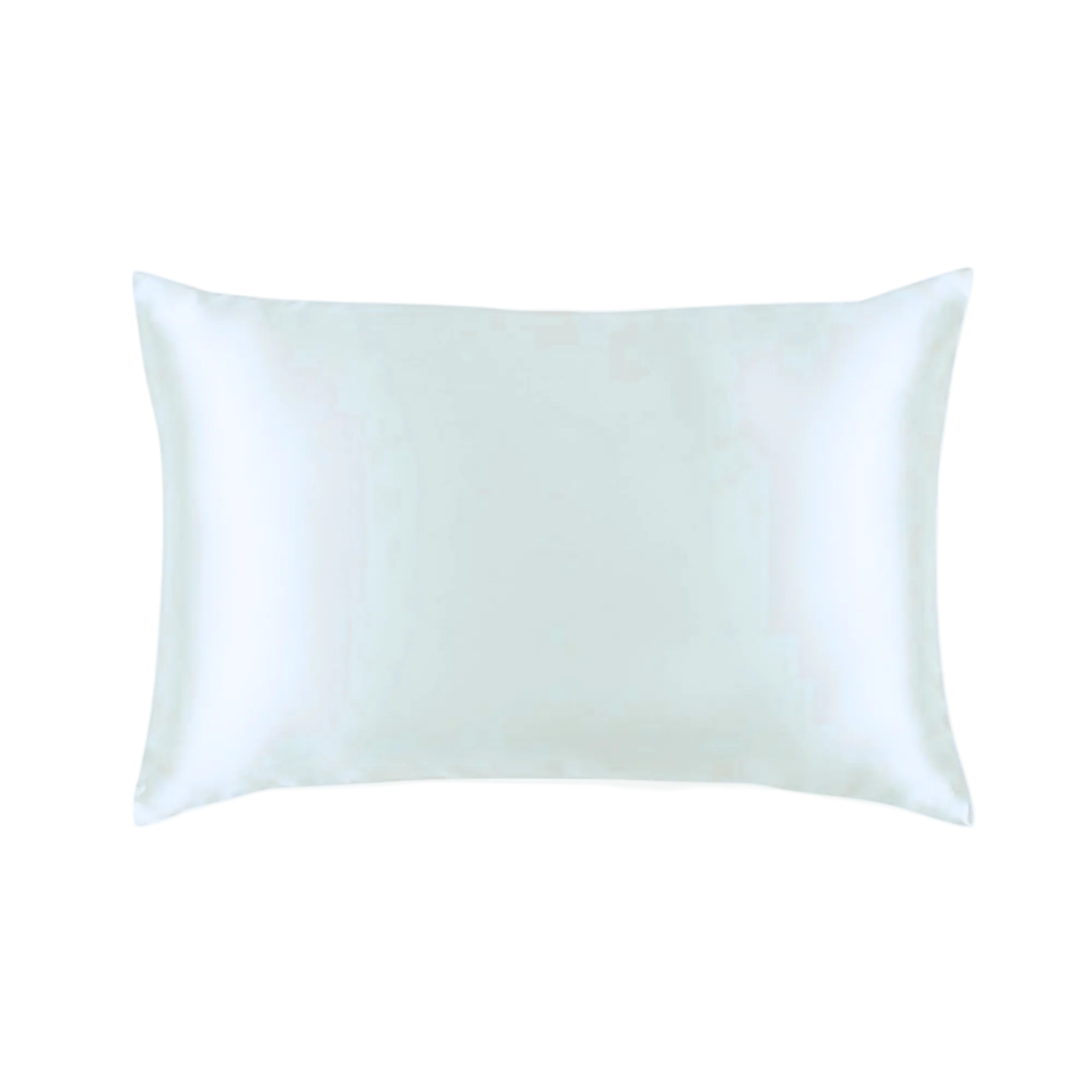 White silk pillowcase on a white background