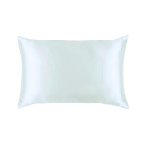 Mulberry Silk Queen pillowcase in a pure white color on a white background