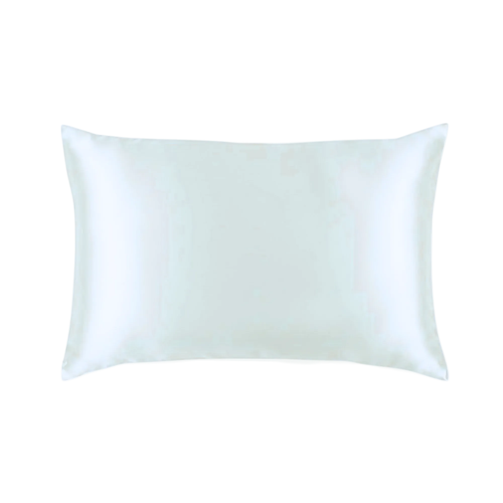 Mulberry Silk Queen pillowcase in a pure white color on a white background