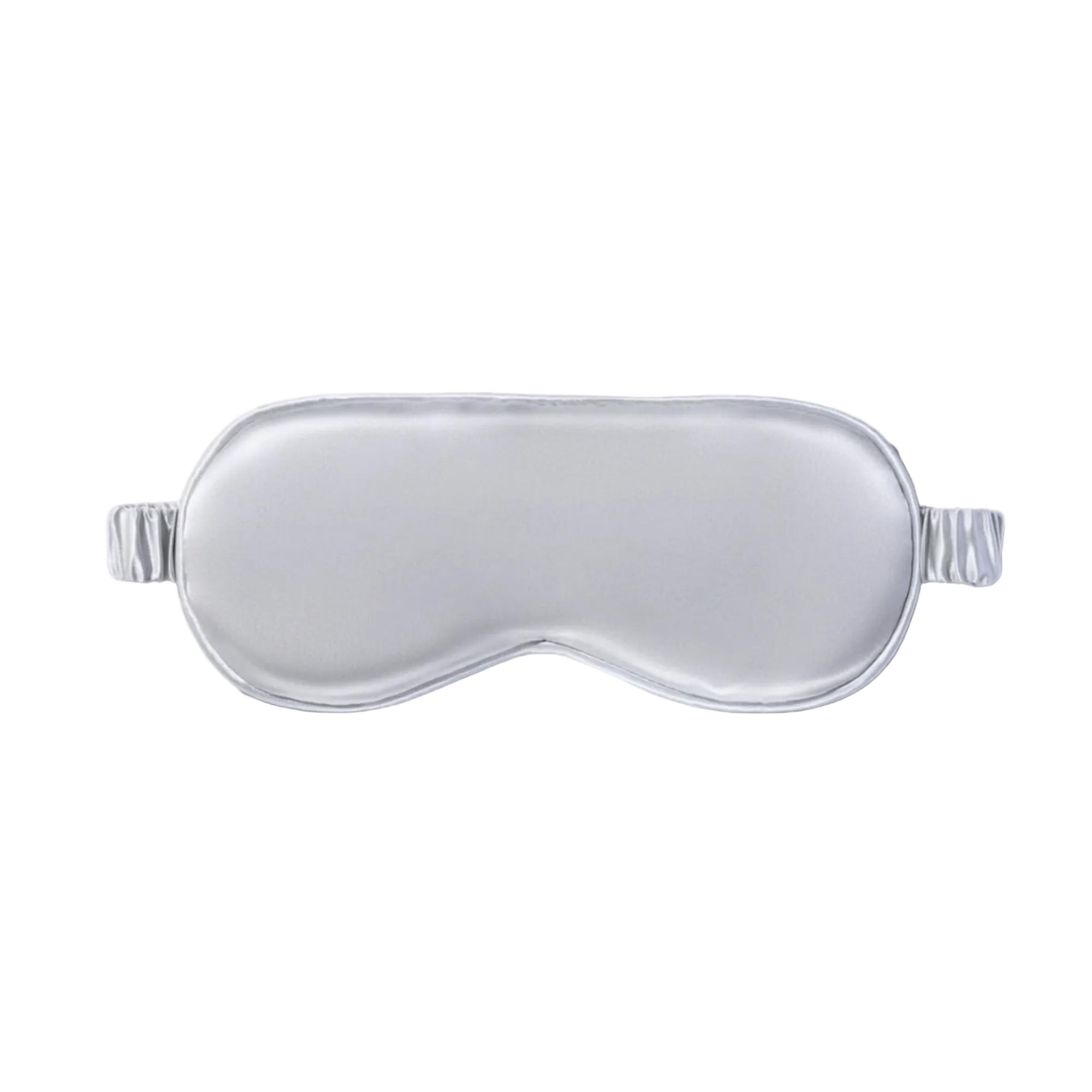 Silver Silk sleep/ eye mask on a white background