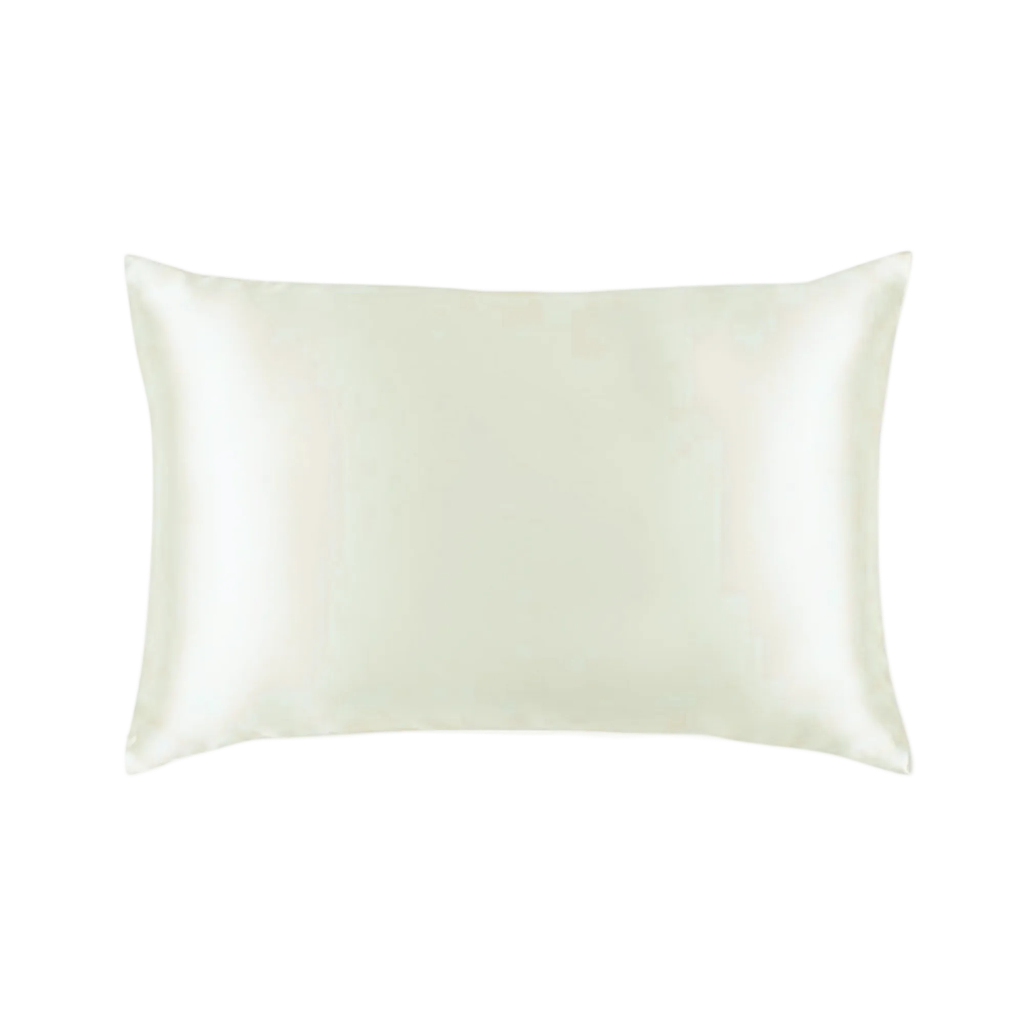 Mulberry Silk Queen pillowcase in a white ivory color on a white background