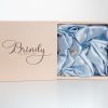 7.5cm Oversized Mulberry Silk Scrunchie in Cinderella Blue - Brindy Silk