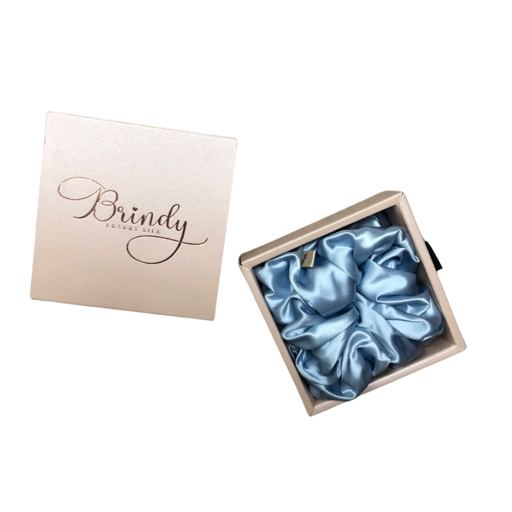 Cinderella Blue Brindy Exclusive 7.5cm Silk Scrunchie
